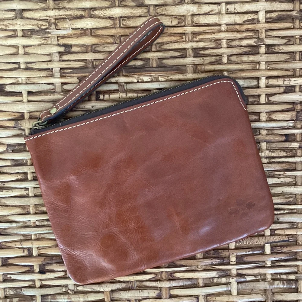 Patricia Nash leather large wristlet bag